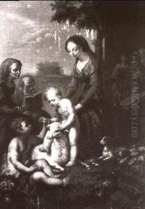 Die Madonna Mit Dem Kind, Dem Johannesknaben , Der Hl. Anna Und Joachim by Johann Nepomuk de LaCroce
