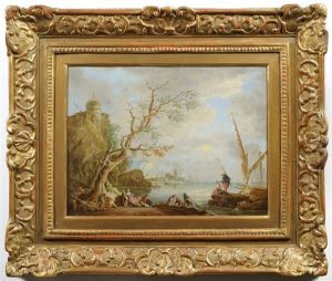 Fisherman On The Shore by Charles Francois Lacroix