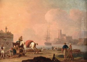 Veduta Di Porto by Charles Francois Lacroix