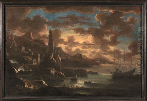 Coin D"un Port Anime Au Clair De Lune - view 1