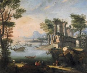 Grose Ideale Landschaft Mit Hafenkulisse