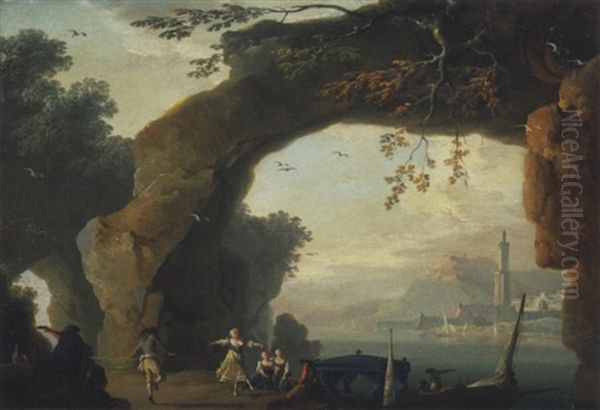La Danse Au Bord De L'eau Au Soleil Couchant - view 1