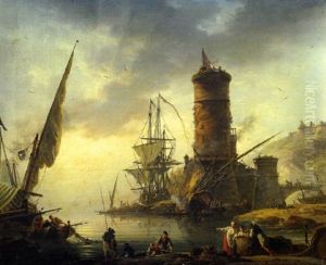 Vue Fantaisiste Autour D'un Phare Mediterraneen
