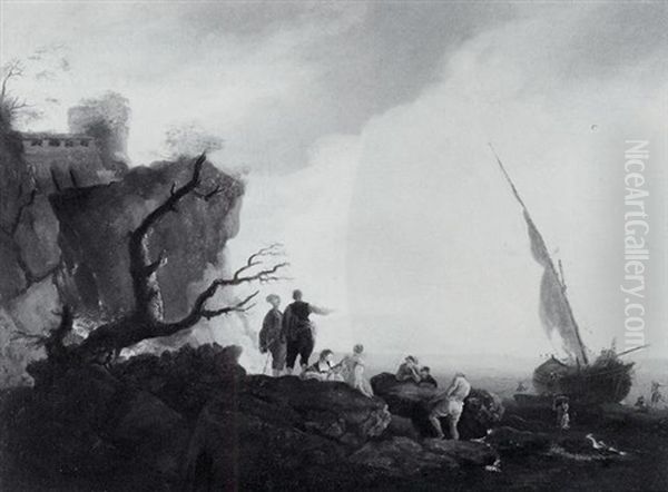 Figures Along The Shore - view 1
