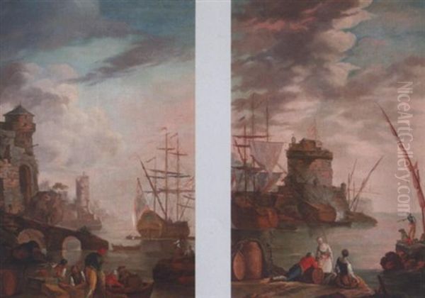 French Harbor Scene - view 1