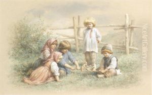 Children At Play by Wilhelm Amandus Beer