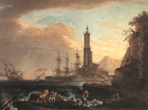 Remorquage A L'entree D'un Port De La Cote Napolitaine