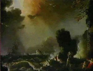 Naufrage Pres D'une Cote Rocheuse