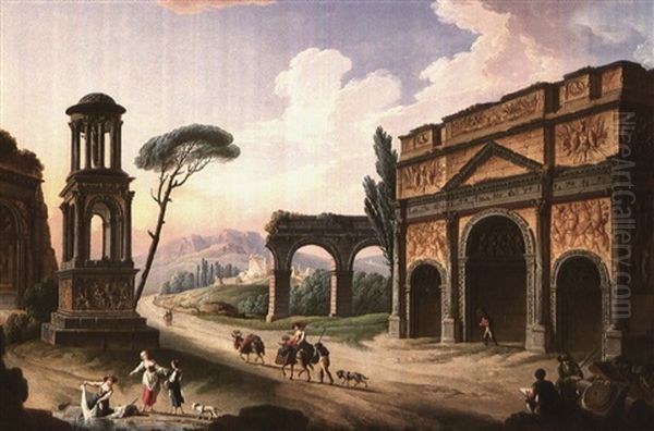 Caprices Of The Roman Monuments Of The South Of France (2) - view 1