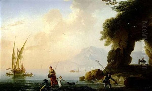 A Mediterranean Port Scene - view 1