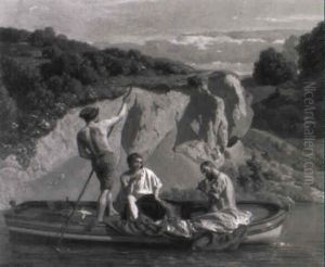 Promenade En Barque by Gaspard-Jean Lacroix