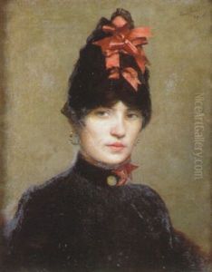 Jeune Femme Au Noeud Rose