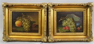 Pair Of Still Lifes With Fruits by Paul Lacroix
