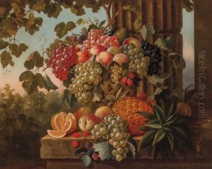 Still Life With Pineapple, Grapes, And Orange