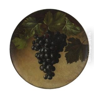 Circular Still Life Of A Cluster Of Grapes Circular Still Life Of A Cluster Of Grapes