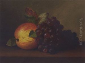 Still Life With Apples And Grapes by Paul Lacroix