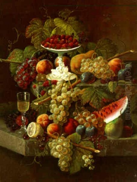 Still Life With Grapes, Strawberries And Watermelon - view 1