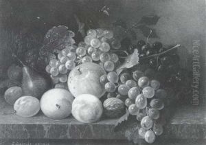 Still Life With Grapes, Apple And Pear by Paul Lacroix