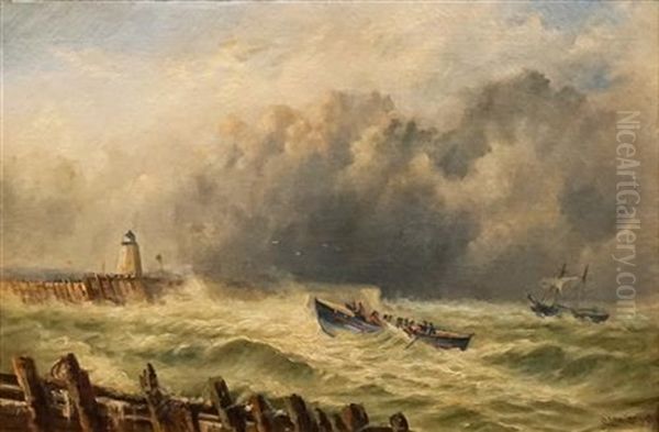 Two Ships On A Stormy Sea - view 1