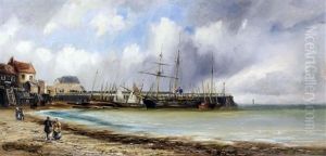 Broadstairs Harbour And Sands by Charles John de Lacy