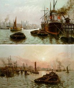 The Tower Of London From London Bridge by Charles John de Lacy
