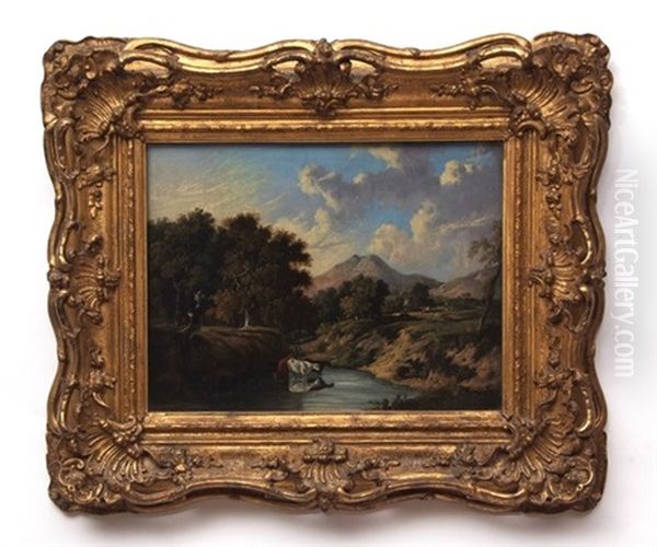 Lakeland Scene With Cattle Watering - view 1