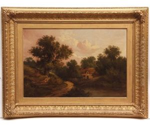 Country Landscape With Cottage Oil On Canvas Country Landscape With Cottage by John Berney Ladbrooke