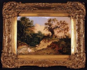 Wooded Lane by John Berney Ladbrooke