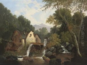 An Overshot Mill by John Berney Ladbrooke