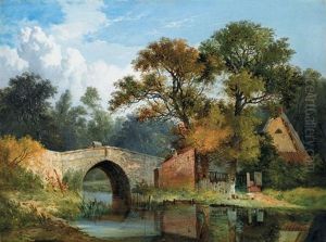 Earlham Bridge, Norfolk by John Berney Ladbrooke