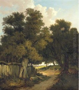 Wooded Landscape by John Berney Ladbrooke
