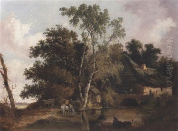 Wooded Landscape With Watermill - view 1