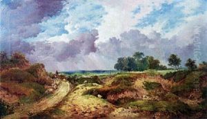 Heath Scene, Storm Retiring by John Berney Ladbrooke