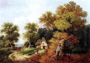 Landscape With A Figure Before A Cottage Landscape With A Figure Before A Cottage