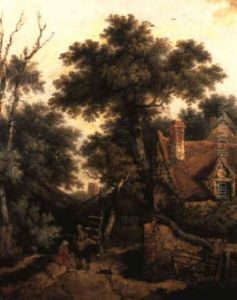 A Cottage Scene by John Berney Ladbrooke
