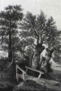 Wooden Bridge... In A Landscape by John Berney Ladbrooke
