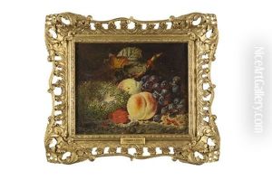 Still Life With Fruit On A Mossy Bank by Edward Ladell