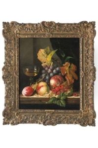 Naturaleza Muerta Con Copa Y Uvas