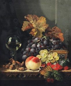 Still Life Of Fruit And A Roemer On A Table Top
