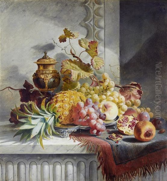 Still Life With Fruit And An Urn On A Marble Ledge - view 1