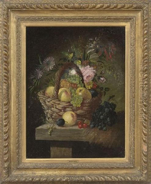 Still Life With Fruit And Flowers In A Basket - view 1