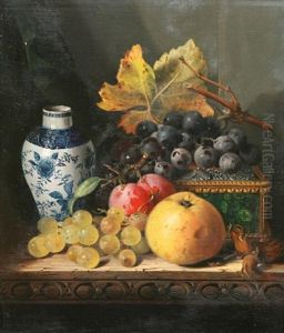 Still Life With Fruit And Walnuts; Still Life With Chinese Vase