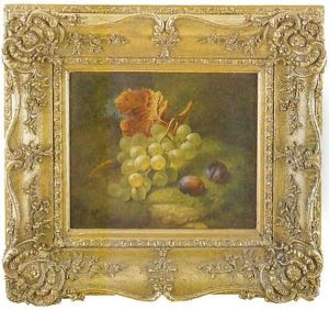 Still Life With Grapes And Plums