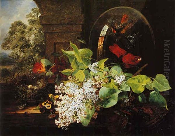 Still Life Of Blossom And Birds Of Paradise - view 1