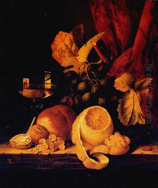 Still Life Of Fruit And A Glass Of Wine - view 1