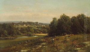 Cows In Landscape by Julie (Hart) Beers
