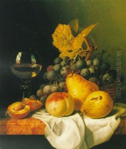 Still Life With Fruit And Goblet by Edward Ladell