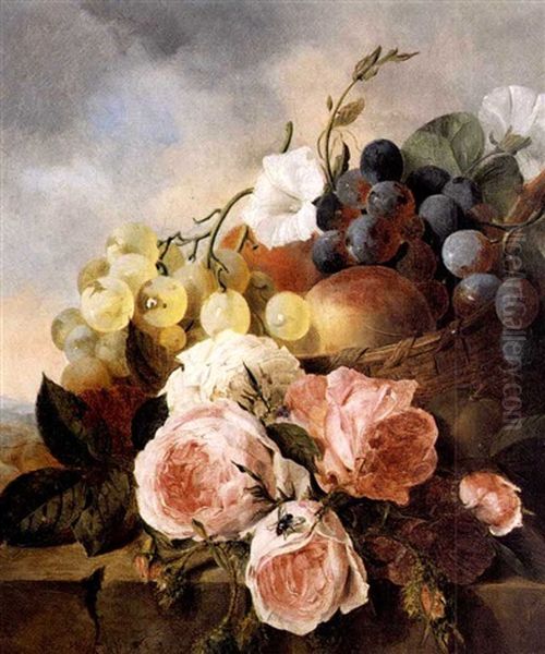Still Life With Fruit, Roses And Convolvulus - view 1