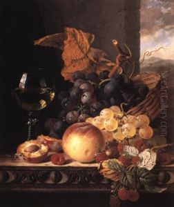 Still Life With Fruit And A Goblet by Edward Ladell