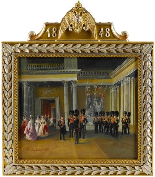 View Of The White Gallery (armorial Hall) In The Winter Palace - view 1